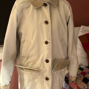 Vintage L.L. Bean Women's Tan chore coat or barn jacket